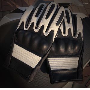 Guantes de ciclismo motocicleta de invierno nudillos negros duros