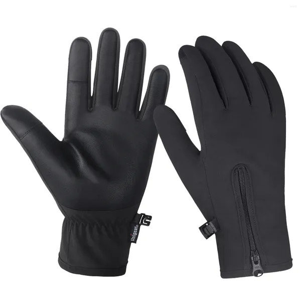 Gants de cyclisme hiver chaud Double imperméable coupe-vent avec fonction écran tactile