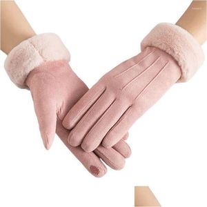 Gants de cyclisme hiver femmes chaud Touchsn accessoires pour l'équitation vélo randonnée alpinisme livraison directe Sports de plein air protection Dhmyu