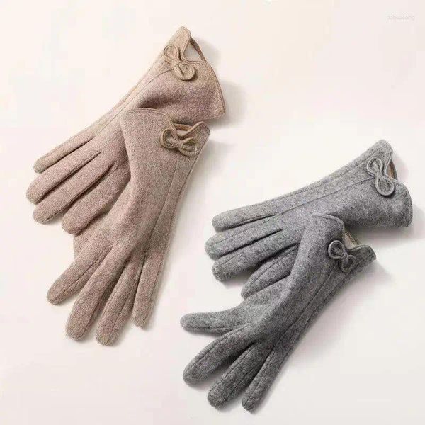 Gants de cyclisme hiver laine en gros femmes Plus polaire chaud vélo électrique écran tactile