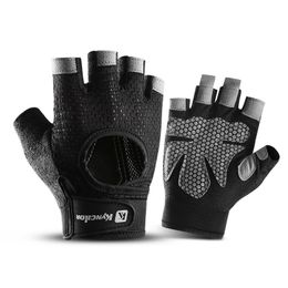 Fietsen Half Vinger Handschoenen MTB Road Anti Slip Schokbestendig Fietshandschoenen Dikte Siliconen Gel Fietshandschoenen Fietsonderdelen Fitness gewichtheffen handschoenen