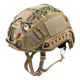 Fietshelmen 1 STKS Tactische Helmhoes voor Snelle MH PJ BJ Helm Airsoft Paintball Legerhelm Hoes Militaire Accessoires Fietshelm Net 231023