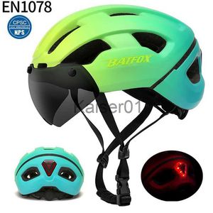 Cascos de ciclismo 2021 NUEVO Casco Ciclismo Road Mountain MTB Casco de bicicleta Casco de ciclismo ultraligero Casco de bicicleta verde mate con luz de fondo x0818