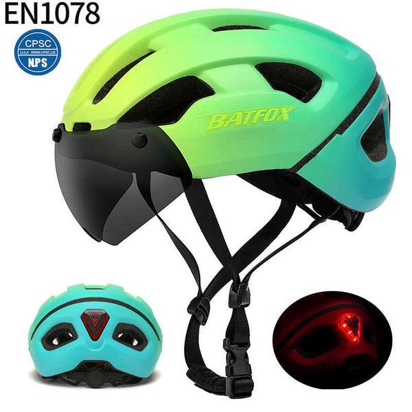 Casques de cyclisme 2021 nouveau Casco Ciclismo route montagne vtt casque casque de vélo ultra-léger casque de cyclisme vert mat casque de vélo avec rétro-éclairage P230419