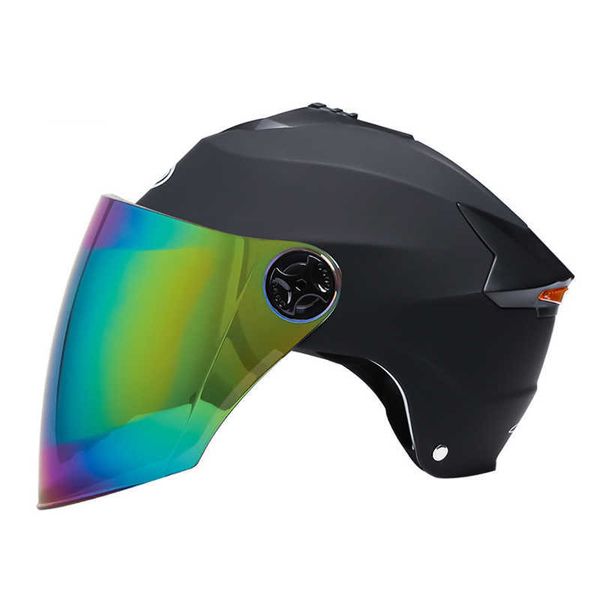 Casques de vélo AD Ectric Vehic Casque Hommes Femmes Demi Casque Protection Solaire Sécurité Feu Arrière Chapeau D'été Casque Léger 2022 Hot Sa L221014