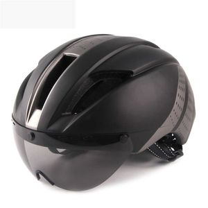 Casques de cyclisme Lunettes Aero casque de cyclisme Triathlon TT course casque de vélo de route hommes pare-soleil 3 lentilles casques de vélo vélo Sport casquette de sécurité P230419