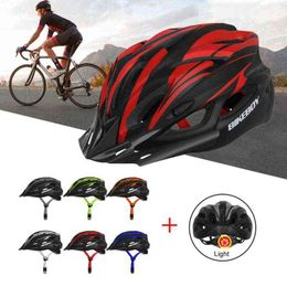 Cycling helmen Aubtec 56-61cm fietshelmweg MTB fietsen helmen integraal gemold MTB Men Women Ultralight Bike Helm met licht T220921