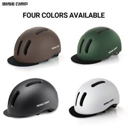 Fietshelmen BASE CAMP Urban helm met stoffen muts Vouwfietshelmen Elektrisch ondersteunde MTB fiets fietsonderdelen 230728