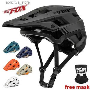 Casques de cyclistes Bat Bike Helmet Mens Bicyc Helmet Mtb Casco Bicicta Mountain Bike Casco Ciclismo Hombre Matte Black Cycling Casques L48