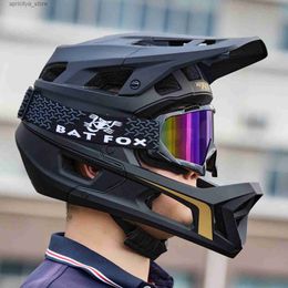 Fietsen helmen vleermuishelm vol gezicht mtb dh downhill fiets helm casco bicicta mountain bike moto cross fietsen helmen voor motorcross l48