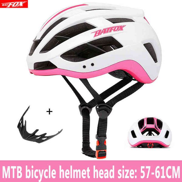 Casques de vélo BATFOX Casque de vélo Hommes Femmes Casque de vélo VTT Casque de vélo Rose Mountain Road Cyclisme Sports de plein air Casques ultralégers T220921