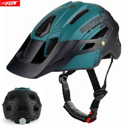 Casques de vélo BATFOX casque de vélo pour hommes VTT casco vtt Intégralement moulé capacete ciclismo VTT vélo avec lumière 230717