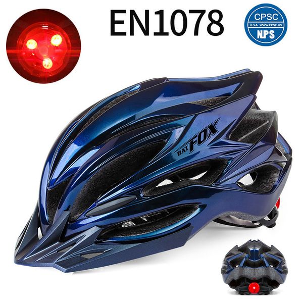 Casques de vélo BATFOX Casque de vélo ultra-léger avec rétro-éclairage Hommes Femmes Route VTT Casque de vélo Casque de sécurité Casque de vélo professionnel 230614