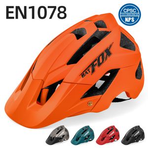 Casques de cyclisme BATFOX Casque Vélo VTT Vélo Orange Hommes Femmes Montagne Route Intégralement Moulé Sport 230728