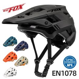 Casques de cyclisme BATFOX casque cyclisme homme casque de vélo vtt casco bicicleta VTT casco ciclismo hombre noir mat casques de cyclisme 231219