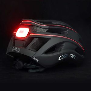 Casques de cyclisme Casque de vélo respirant équitation casque sûr chargement MicroUSB avec lumières LED batterie intégrée 300mAh pour vélo de route VTT J230422