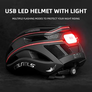 Cascos de ciclismo Casco de bicicleta Luces LED Carreras Casco de bicicleta de carretera Hombres y mujeres Deportes al aire libre Pro Ciclismo Casco Bicicleta Gorra de seguridad 231216