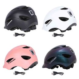 Cycling helmen fietshelm met achterlicht oplaadbare MTB Road Bicycle Cycling Scooter Ultralight helm veiligheidsritapparatuur Men vrouwen T220921