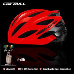 Cascos de ciclismo CAIRBULL 200g Casco de bicicleta ultraligero para hombre Casco de bicicleta de carretera de carcasa dura 5 colores Casco de ciclismo Mtb para mujer 25 respiraderos Casque Vtt P230419