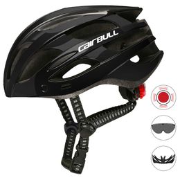 Cycling Helmen Cairbull 2022 Nieuwe fietshelm met Visor Lens Sports Ultralight Road Bike met achterlicht MTB Bicycle Helmet P230419