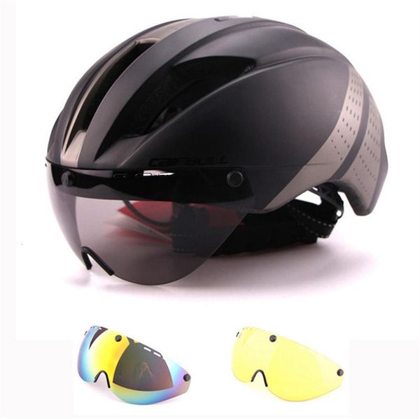 Casques de vélo Cairbull 280g Aero Ultra-light Goggle TT Casque de vélo de route In-Mold Racing Vélo Vélo Sports Sécurité Contre-la-montre Casque de vélo 230704