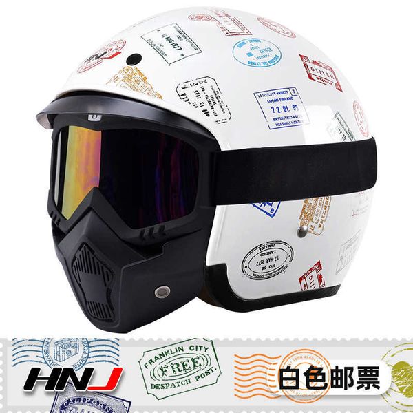 Cascos de ciclismo Casco Moto Retro Motocicleta Motorcross Road Race Men Riding Half Face Scorpion HNJ 603 T221107