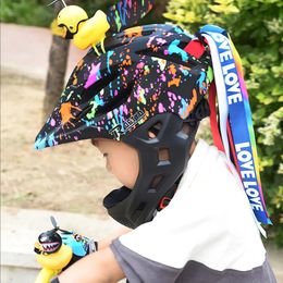 Caschi da ciclismo Casco per bambini Casco integrale staccabile per bambini Casco di sicurezza sportiva per bambini Scooter MTB Casco da bicicletta Attrezzatura per bici da esterno 231206