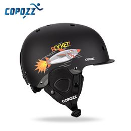 COPOZZ Cartoon Kids Kinderen Skihelm Integraal gegoten Outdoor Sport Bescherming Snowboard Vrouwen Skiën Uitrusting 230830