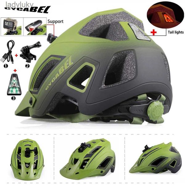 Casques de cyclisme CYCABEL casque de vélo ultra-léger sécurité sport casque de vélo route VTT chapeau lumière LED vtt course cyclisme 16 trous casque L240109