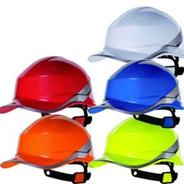 Cycling Helmen Diamond V Hard Hat Veiligheid Helmh HI HI VIS Baseball Reversib Sticker Hoed Beveiligingsbescherming Constructie Hard Hat Bump Cap L221014