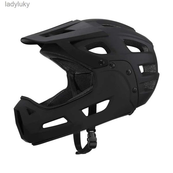 Casques de cyclisme Casque de vélo intégral Discovery avec visière de mentonnière amovible casque de vélo vtt de montagne ventilé M/L (54-61 CM) L240109