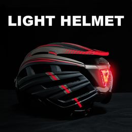 Fietshelmen Elektrische scooterhelm met LED-achterlicht Fietshelm voor volwassenen voor MTB Racefiets Fiets Ski Downhill Skateboard Nachtrijden 230829