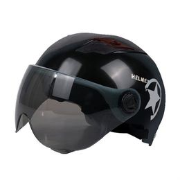 Fietshelmen Elektrische scooterhelm met vizier Magnetische bril 58-61cm voor heren Dames Wegfietshelm Motorcrosshelmen Fietsaccessoires 230322