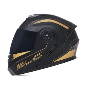 Fietshelmen Opklapbare motorhelm met dubbele lens Motor Modulair Motocross Moto Crash Volledig gezicht Unisex Winterrijaccessoire DOT 230923