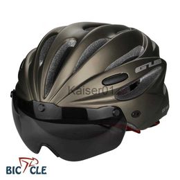 Casques de vélo GUB Casque de vélo avec lunettes magnétiques coupe-vent Casque de vélo de vélo Lunettes de bord intégrées Casque d'équitation extérieur détachable x0818