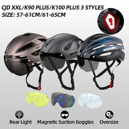 Casques de vélo GUB Feu arrière Casque de vélo Vélo de route avec 3 lentilles Adultes Surdimensionné 5765cm Casquette de montagne Casco Ciclismo 230728