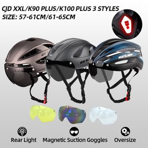 Fietshelmen GUB Achterlicht Fietshelm Racefiets met 3 Lens Volwassenen Oversized 5765cm Mountain Cap Casco Ciclismo 230801