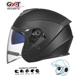 Casques de cyclisme GXT Bluetooth casque de Moto casque Biker Moto casque écouteur sans fil haut-parleur Moto Crash casque Casco avec Bluetooth L221014