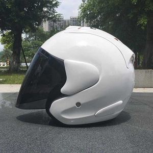 Cycling Helmets Half Open Motorcyc Helmet White Riding Motocross Racing Motobike Casco Four Seasons Saféz de conducción 3/4 Casco Unisex L221014