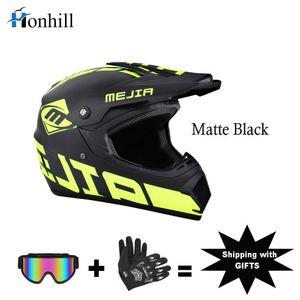 Casques de vélo Honhill Full Face DOT Casque de moto VTT avec lunettes et gants Moto Cross Racing Motocross Casque de sécurité T221107