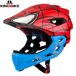 Fietshelmen KINGBIKE Fietshelm voor kinderen Afneembare integraalfietshelm MTB Bergweg Fietshelm voor kinderen Cascos Ciclismo 230829