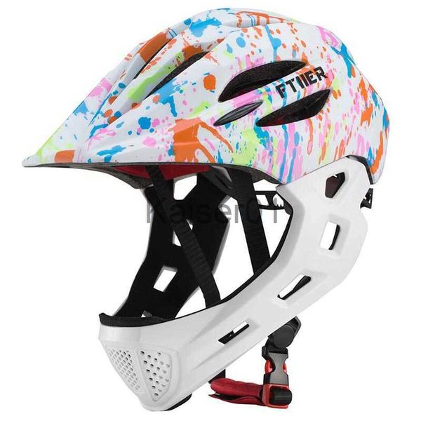 Casques de vélo LED Enfants Casque de vélo de montagne intégral tout-terrain Balance Sports Casque de vélo de descente Cascos Ciclismo Fit pour les enfants de 3 à 10 ans x0818