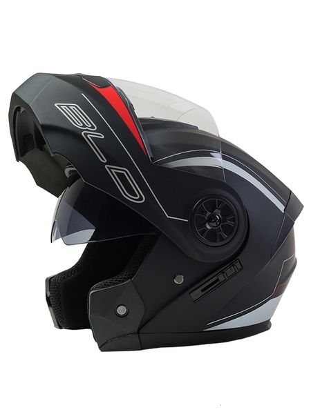 Casques de cyclisme Hommes Femmes Moto Modulaire Double Visière Flip Up Moto Casco Moto Full Face Motocross Capacetes 230923