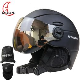 Casques de cyclisme Lunettes de casque de ski Moon intégralement moulées PCEPS Ski de haute qualité Sports de plein air Snowboard Skateboard MS95 231023