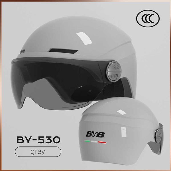 Casques de cyclisme Casques de motocross demi-visage ouvert casque de moto avec visière lentille vélo scooter équitation cyclisme équipement de sécurité Casco Moto Capacete P230419