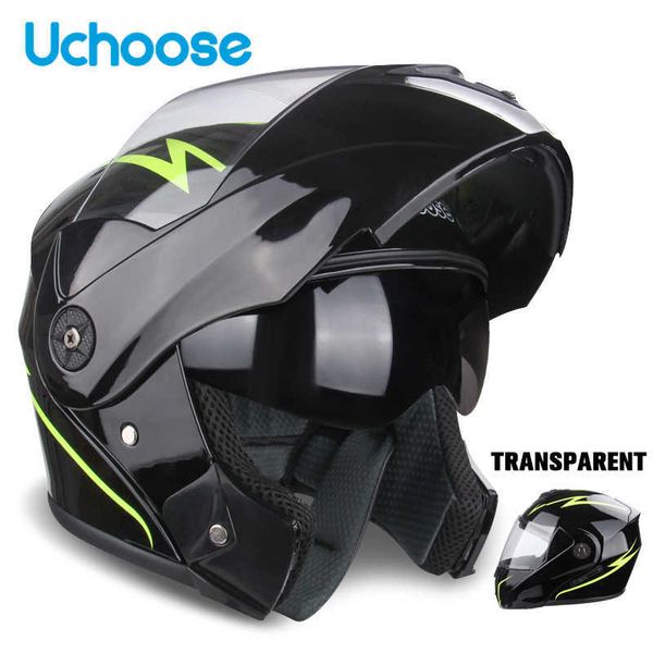 Cascos de ciclismo Motocicleta Flip Up Casco Doble Visor Lente Motocross Racing Casco Moto Modular Carbon Casco Safe Moto Mujeres Adulto J230213