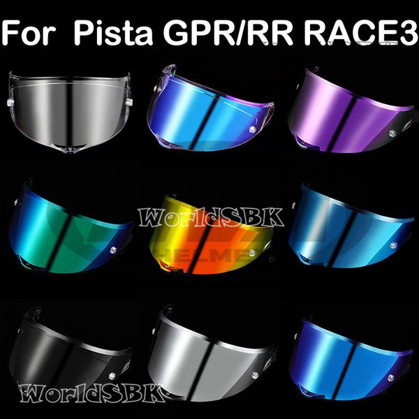 Cascos de ciclismo Motocicleta Casco de cara completa Visor Estuche para gafas para PISTA GP R RR Corsa RACE3 230923
