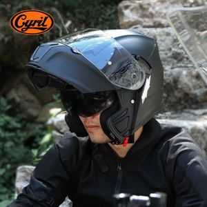 Casques de cyclisme Casque de moto à double visière modulaire rabattable pour adultes hommes et femmes approuvés par le DOT ECE 231213