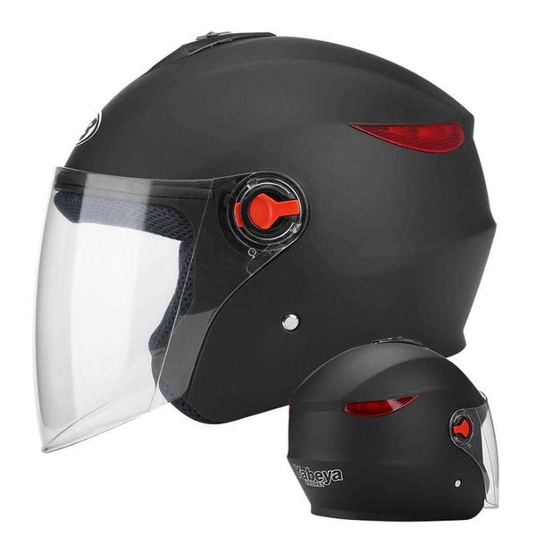 Capacetes de ciclismo Nova motocicleta rosto aberto capacete anti-nevoeiro durante todo o ano uso confortável meio capacete com viseira de sol para adultos homens mulheres t221107