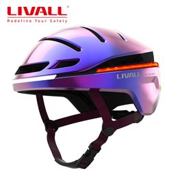 Cascos de ciclismo Casco de ciclismo LIVALL original, cascos inteligentes para bicicleta MTB para hombres y mujeres, casco para scooter eléctrico con luz de alerta SOS automática 231124